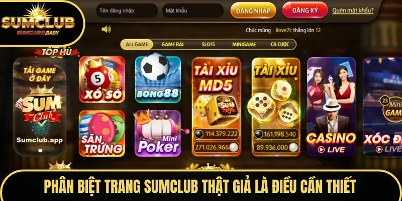 Phân biệt trang SUMCLUB thật giả là điều cần thiết